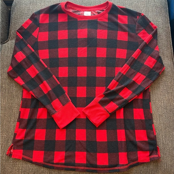 Buffalo Plaid Thermal Pajama Set - Picture 4 of 6